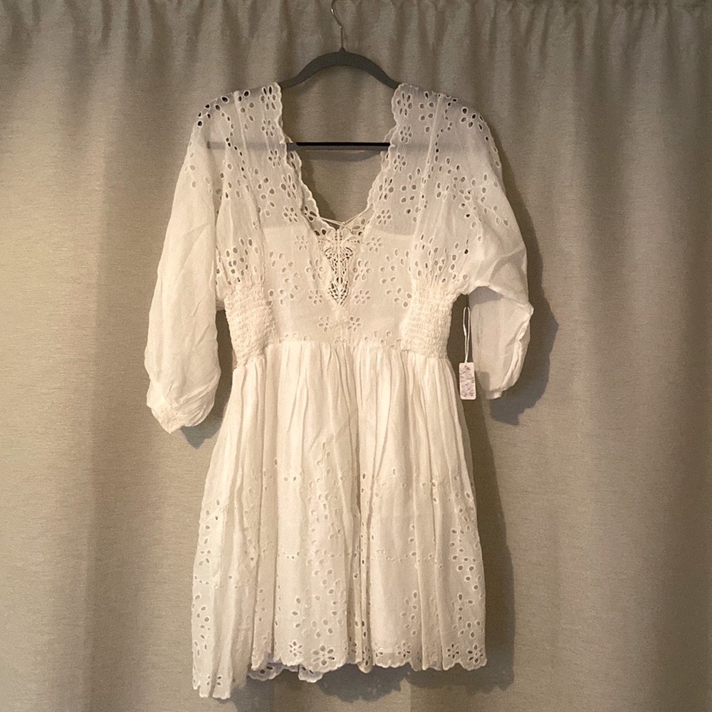 Free People ivory lace dress